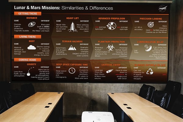 NASA Artemis presentation for Mars mission challenges