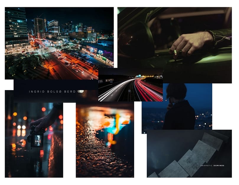 Moodboard for "Night Drive"